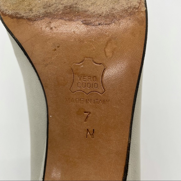 Vintage YSL Grey Kid Leather Heels Pumps Size 7N - Picture 9 of 12